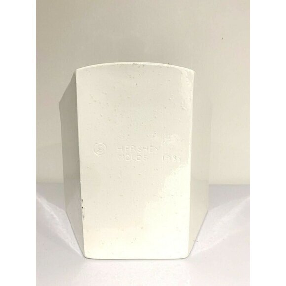 VINTAGE HERSHEY 1985 Canister Off White Brown Country Village With Lid Container - Picture 5 of 7